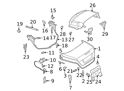 Lid & Components for 2005 Mercedes-Benz SLK55 AMG #0