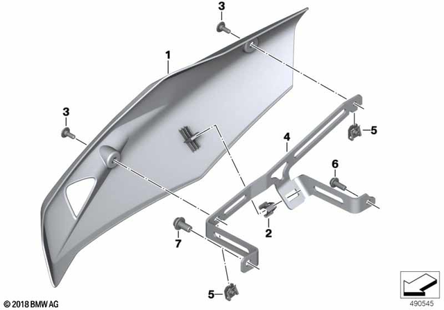 46638550458 - Design: Engine Spoiler Right - Rohteil/blank for BMW-Motorrad Image