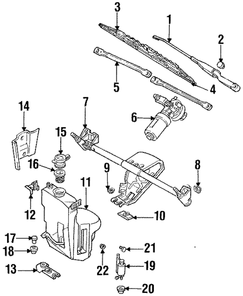 Wiper & Washer Components for 1994 Audi 100 Quattro #0