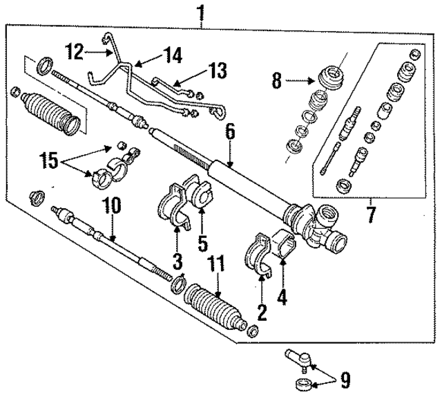 FOCZ3A713B - Steering: Return Hose for Ford: Escort | Mercury: Tracer Image