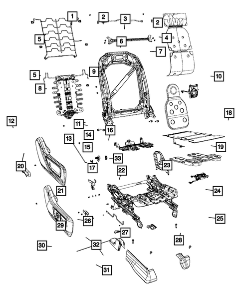 Front Seats - Adjusters, Recliners, Shields and Risers for 2022 Ram 1500 #1