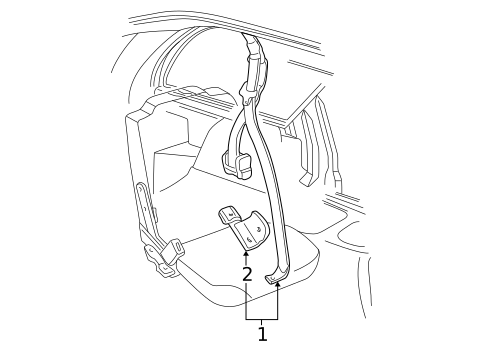 Seat Belt for 1996 Oldsmobile Bravada #1