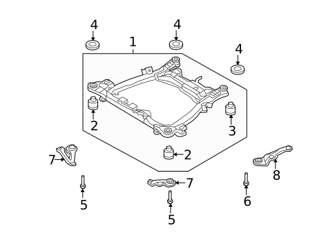 Suspension Mounting for 2010 Kia Sedona #0