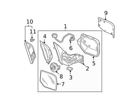 Outside Mirrors for 2013 Honda Pilot #1