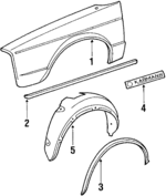 155821021H - Body: Fender for Volkswagen: Cabriolet Image