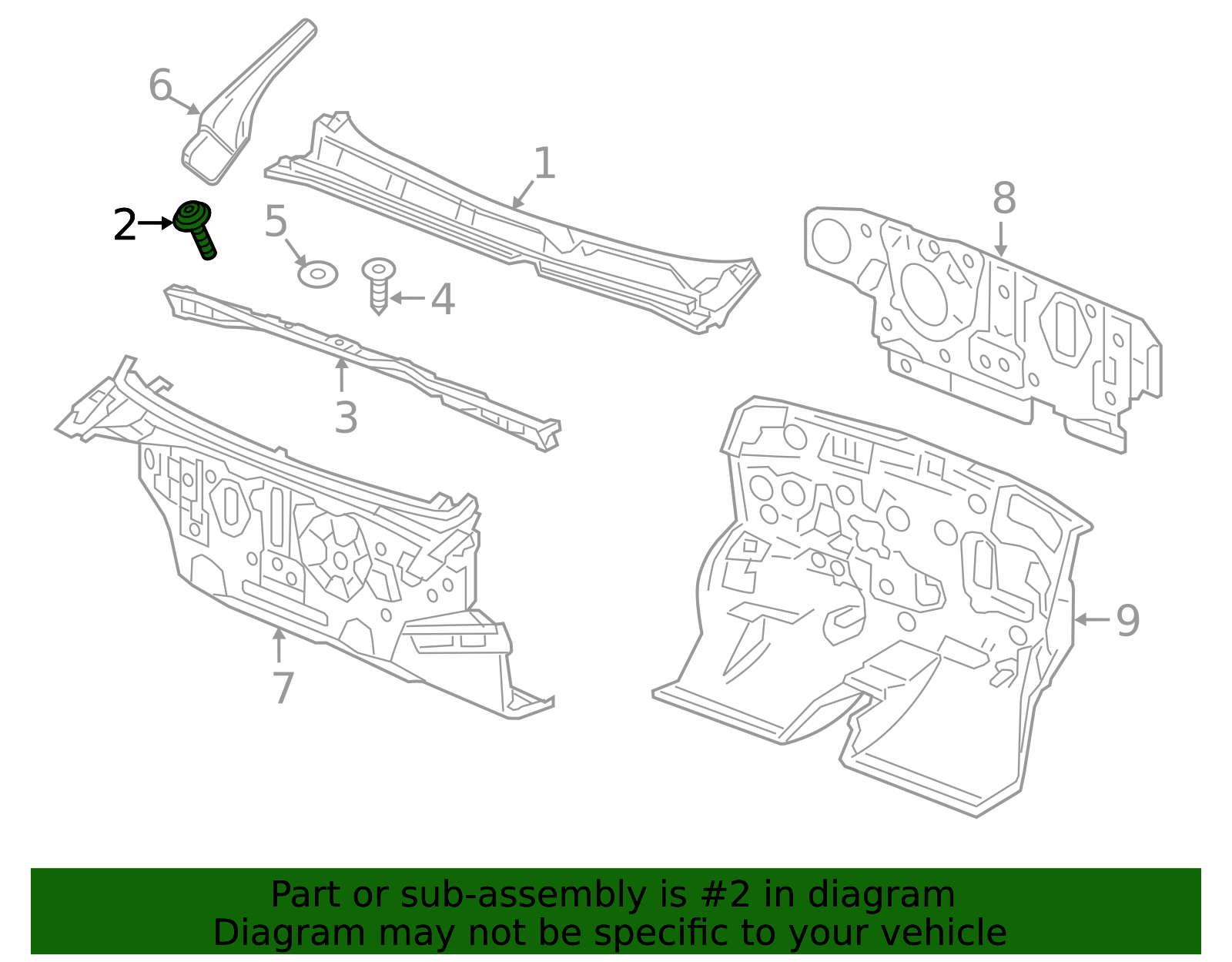 2013-2022 Chevrolet Multi-Purpose Clip 94530420 GM | GMPartsDirect.com