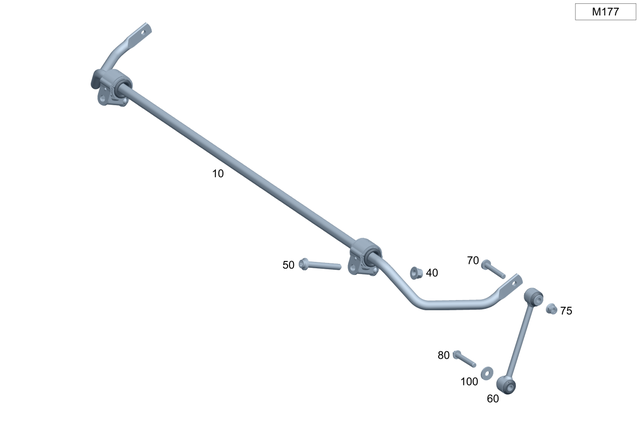 2053267600 - Springs, Suspension and Hydraulic Components: Torsion Bar for Mercedes-Benz Image image