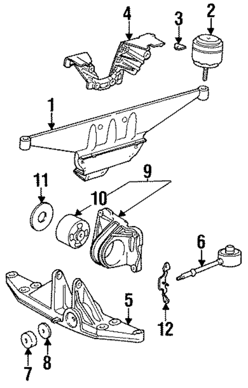 Engine & Trans Mounting for 1996 Porsche 911 #1