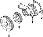 MD972050 - Cooling System: Water Pump Assembly for Mitsubishi Image
