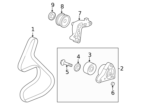 Belts & Pulleys for 2006 Honda Civic #0