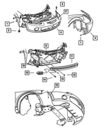 4805659AA - Frames and Bumpers: Front Fascia for Mopar Image