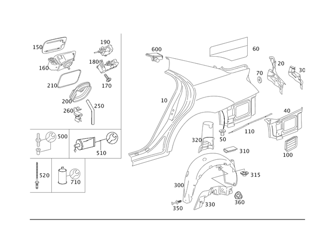 2216820332 - Side Panels: Damping for Mercedes-Benz Image image