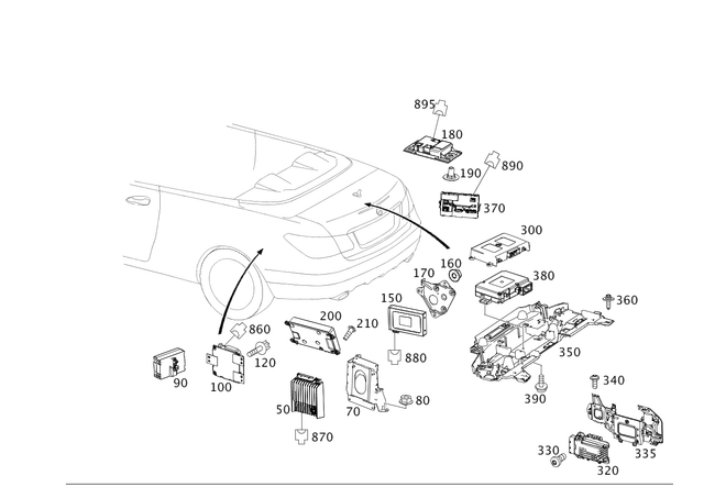 2139003321 - Electrical Components and Function: Control Unit for Mercedes-Benz: C350e, C400, C43 AMG, C450 AMG, C63 AMG, C63 AMG S, CLS400, CLS550, CLS63 AMG, CLS63 AMG S, E250, E350, E400, E550, E63 AMG, E63 AMG S, G550 4x4, G63 AMG, G65 AMG, GL350, GL450, GL550, GL63 AMG, GLC300, GLC43 AMG, GLC63 AMG, GLC63 AMG S, GLE300d, GLE350, GLE400, GLE43 AMG, GLE450 AMG, GLE550e, GLE63 AMG, GLE63 AMG S, GLS350d, GLS450, GLS550, GLS63 AMG, Maybach S550, Maybach S560, Maybach S600, Maybach S650, ML250, ML350, ML400, ML550, ML63 AMG, S450, S550, S550e, S560, S600, S63 AMG, S65 AMG, SL400, SL450, SL550, SL63 AMG, SL65 AMG Image