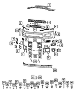 68384294AA - Frame, Bumper and Fascia: Lower Grille for Mopar Image