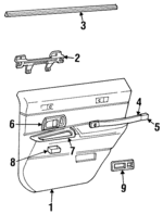 F6VZ5427407AAM - Body: Rear Door Trim for Lincoln: Town Car Image