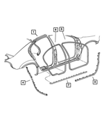 UP92XXXAF - : Front Door Opening Weatherstrip, Right for Chrysler: 300M, Concorde | Dodge: Intrepid Image