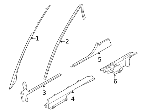 Interior Trim - Pillars for 2000 Subaru Impreza #0