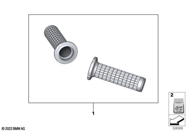 77222469295 - : Handlebar Grip, Two-Tone Black for BMW-Motorrad Image