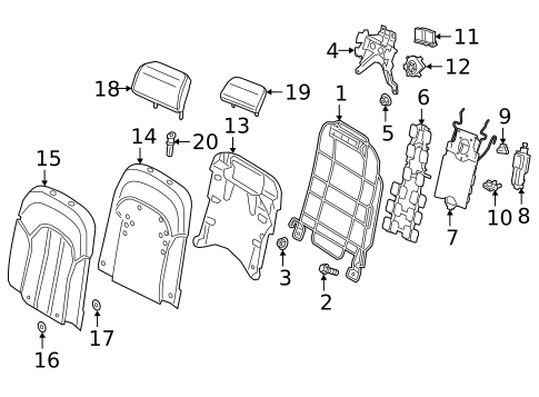 Rear Seat Components for 2025 Audi A8 Quattro #1