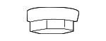 1J0035437 - Electrical: Antenna Nut for Porsche: Cayenne, Macan, Panamera Image