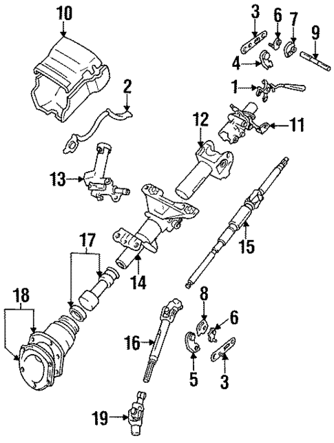 Shroud, Switches & Levers for 1992 Toyota Cressida #0