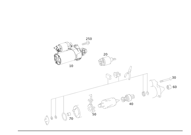 21521810 - Electrical Equipment and Instruments: Solenoid Switch, Starter for Mercedes-Benz: C300, C350, CL550, CL63 AMG, CLS400, CLS550, E350, E550, S350, S500, S550, SL400, SL450, SL550, SLC43 AMG, SLK350 Image image