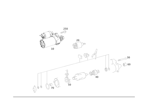 Starter Motor for 2008 Mercedes-Benz C350 #0