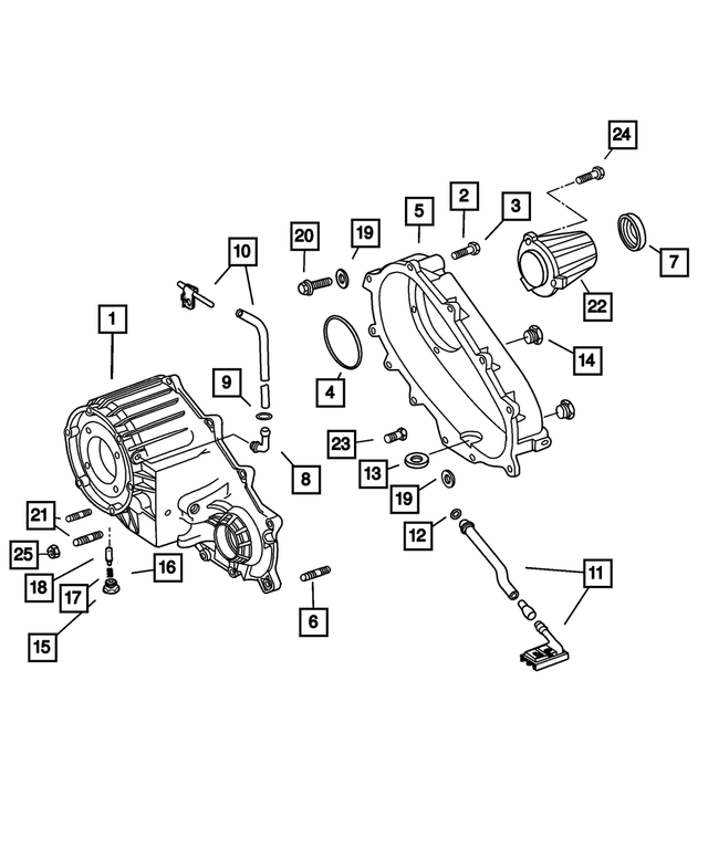 68026847AA - MP3022; Transfer Case: Front Case Half for Mopar Image