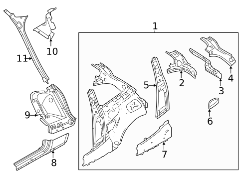 Inner Structure for 2024 Fiat 500E #0