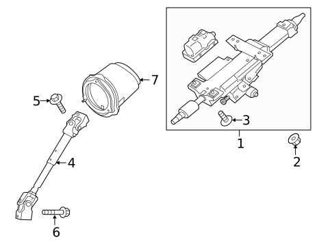 Steering Column Assembly for 2020 Jaguar F-Pace #0
