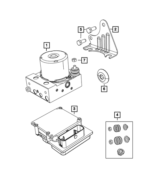 Hydraulic Control Unit, Brake Tubes and Hoses for 2013 Fiat 500 #2