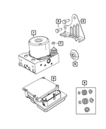 68073252AB - Brakes: Hydraulic Control Unit Bracket for Mopar Image