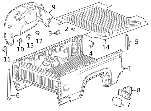 Pick UP Box for 2024 Chevrolet Silverado 3500 HD #1