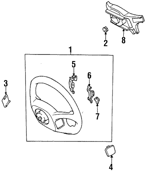 Steering Wheel & Trim for 1995 Toyota MR2 #0