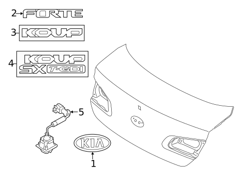 Exterior Trim - Trunk for 2014 Kia Forte Koup #0