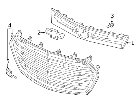 Grille & Components for 2021 Chevrolet Trax #0
