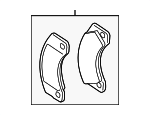 976698151N - Brakes: Brake Pads for Porsche: Panamera Image