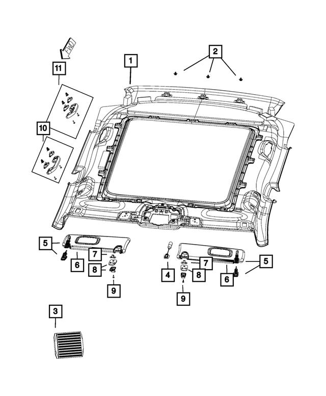 6LQ97PS4AJ - Interior Trim: Headliner for Jeep: Compass Image