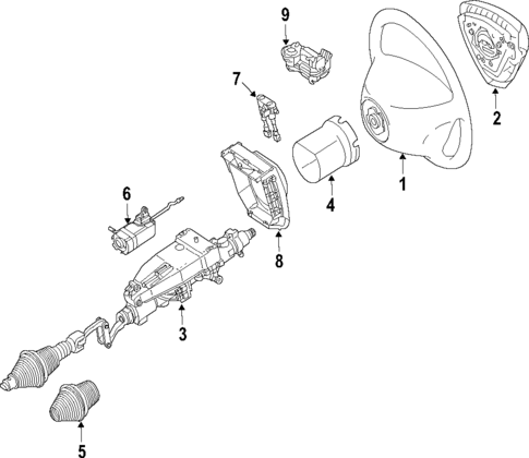 Steering Column for 2005 Mercedes-Benz SLK 55 AMG&reg; #0