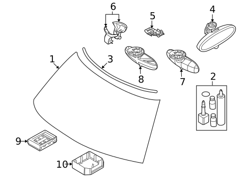 Glass - Windshield for 2013 Mini Cooper #1