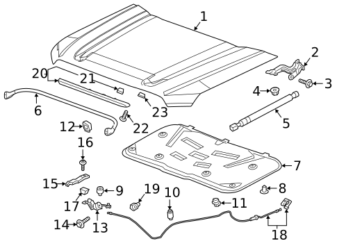 Hood & Components for 2012 GMC Terrain #1