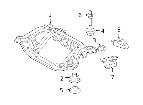 Suspension Mounting for 2006 Toyota Highlander #1