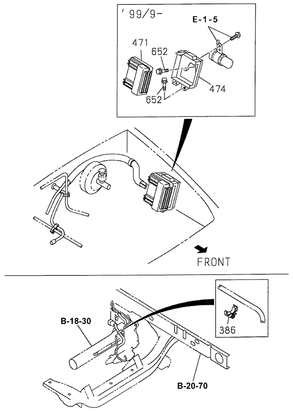 Control Unit (Engine Room) for 2000 Honda Passport #0