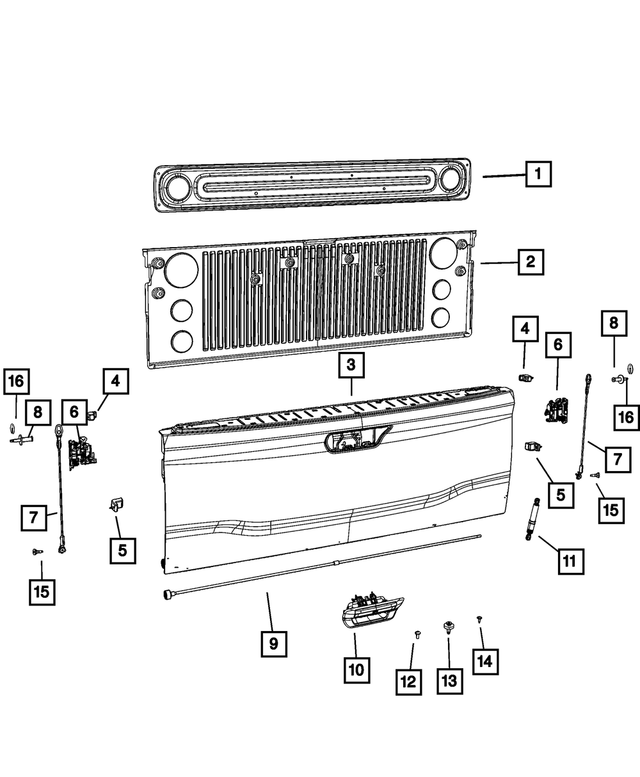 7KJ40NVPAA - : Tailgate Handle for Mopar Image