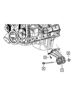4854564AB - : Engine Mounting Bracket And Insulator, Left for Mopar Image