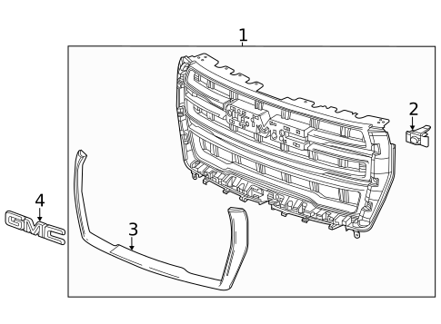 Grille & Components for 2022 GMC Yukon XL #0