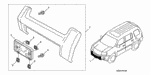 8P01SZA1M005 - Accessory Components: LICENCE PLATE FRAME for Honda Image