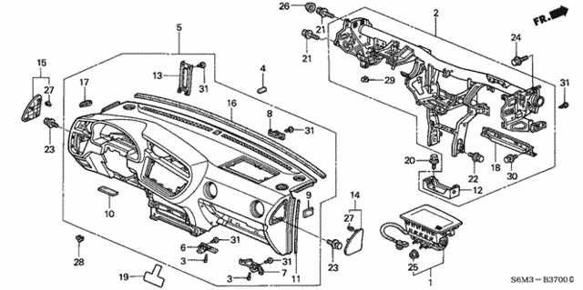 Instrument Panel for 2005 Acura RSX #0
