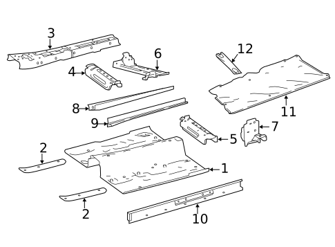Floor & Rails for 2018 INFINITI QX30 #0