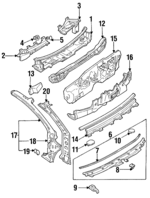BR7050783A - Body: Cowl Grille Grommet for Mazda Image